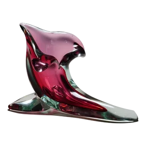 Vintage Murano Sommerso Art Glass Cornucopia by Archimede Seguso