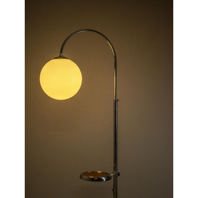 1920s Functionalist Adjustable Chrome Floor Lamp, Czechoslovakia, 1930s For Sale - Image 5 of 8