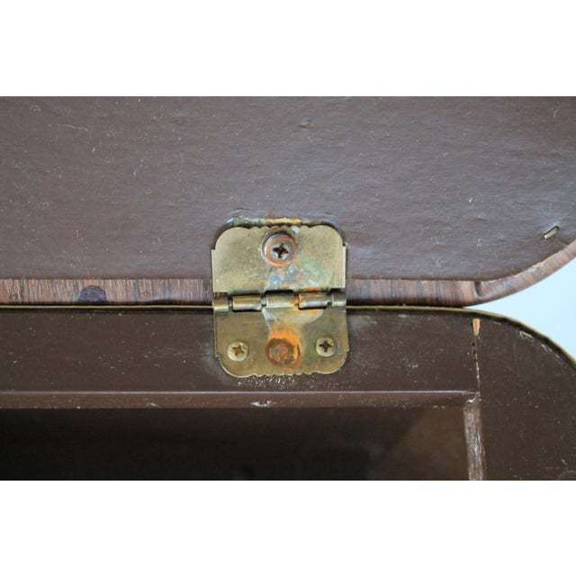 Mid-Century Sewing Basket Stool With Tapered Wooden Legs For Sale - Image 10 of 15