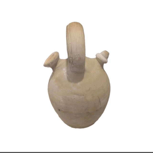 1960s Vintage Spanish Agost Aliconte Botijo Clay Water Jug 10.5 Inch Spain For Sale - Image 5 of 6
