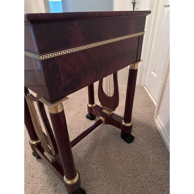 Wood 1980s Kindel Masterworks Winterthur Empire Mahogany Nightstand For Sale - Image 7 of 9