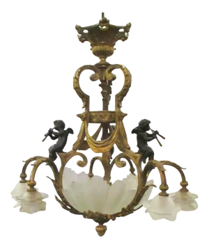 Antique Late 19th Century Belle Epoch French Bronze Chandelier