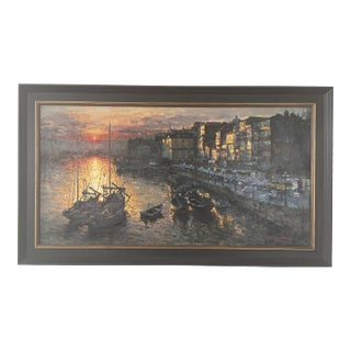 Christopher Zhang "Evening Light" Original Oil on Canvas Painting For Sale