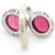 Magenta 1980s Contemporary 18k White Gold Pink Tourmaline & Diamond Bypass Cocktail Ring, Size 6 For Sale - Image 8 of 10