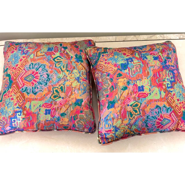 Pink Small Vintage Throw Pillow Pair For Sale - Image 8 of 9