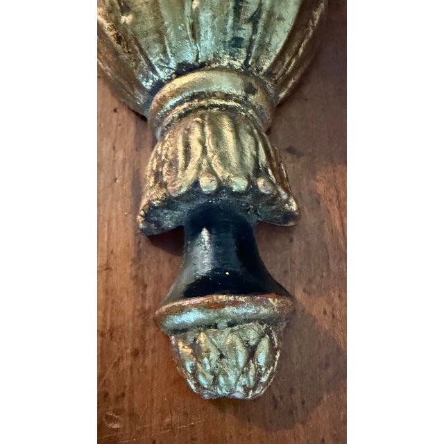 Pair of Ebony and Gilt Neoclassical Style Wall Shelves - For Sale - Image 12 of 12