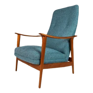 Vintage Scandinavian Highback Lounge Chair in Teak by Arnt Lande for Stokke, Norway, circa 1960's