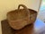 Late 19th Century American Oak Splint Basket With Wrapped Bentwood Handle For Sale In South Bend - Image 6 of 12