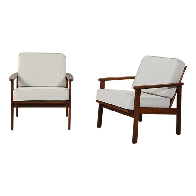 Danish Teak Armchairs, 1960s, Set of 2 For Sale