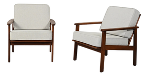 Danish Teak Armchairs, 1960s, Set of 2