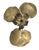 Gilt Brass Lotus Leaf Wall Sconce in the style of Maison Jansen, 1970s For Sale