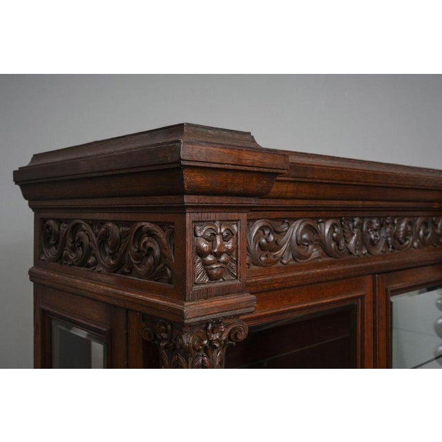 Historicist Oak Display Cabinet, Late 19th Century For Sale - Image 15 of 18