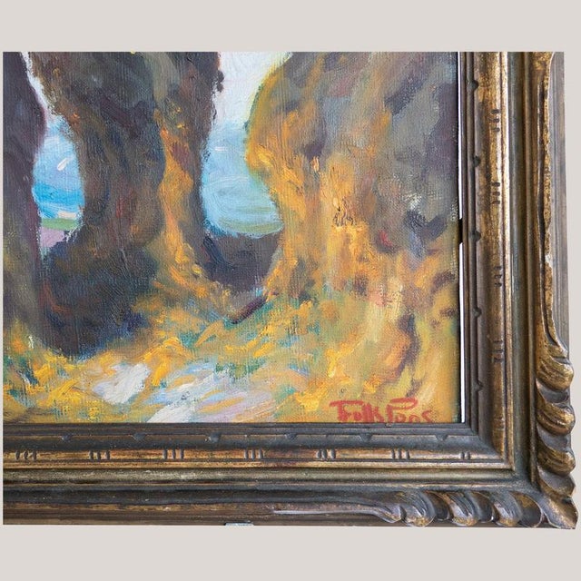 Ramon Trulls Pons, Impressionist Haystack Landscape, Oil on Canvas For Sale - Image 4 of 8