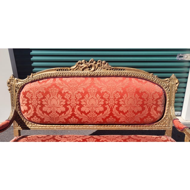Antique Imperial Style French Rococo Settee For Sale In Philadelphia - Image 6 of 12