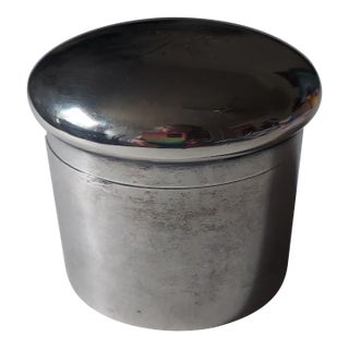 Antique 1899 Mappin & Webb Sterling Siver Dressing Jar For Sale