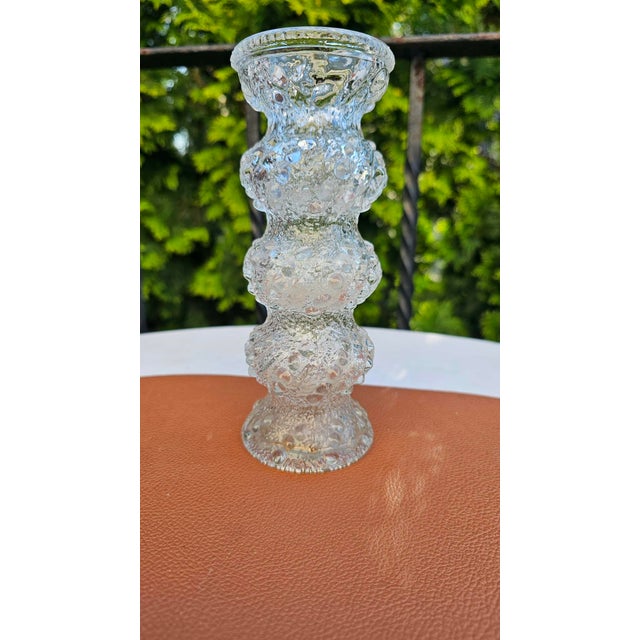 White Vintage Oberglas Glass Vase, 1970s For Sale - Image 8 of 8