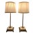 1940s 22k Gold Plated Table Lamps With Marble Base - A Pair For Sale