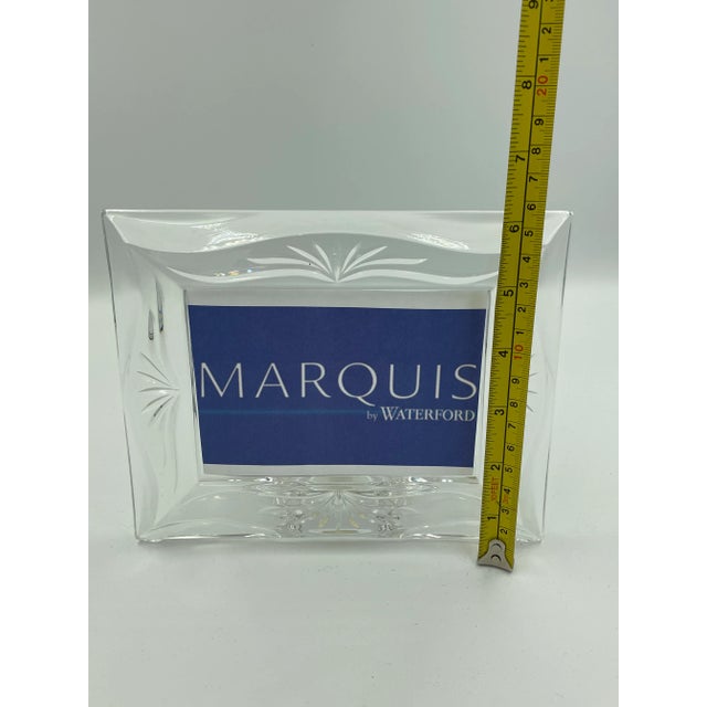 1990s Marquis by Waterford Crystal Fan Cut "Roselle" Pattern Photo Frame For Sale - Image 10 of 11