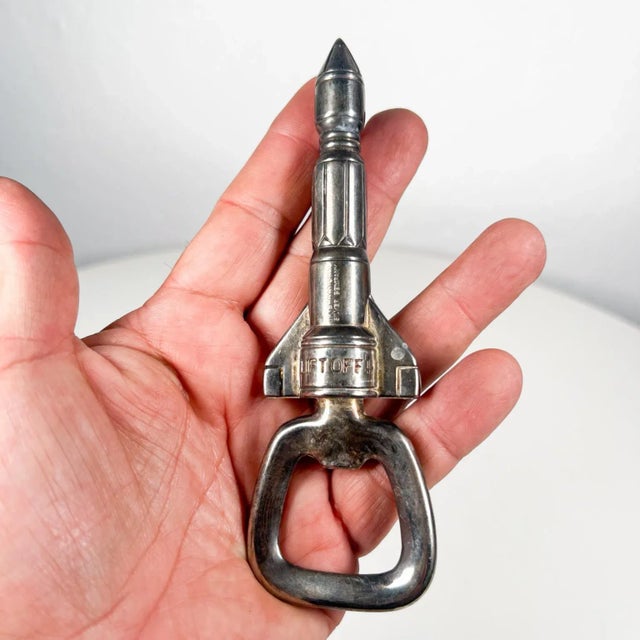Metal 1970s Lift Off Rocket Bottle Opener International Silver Company For Sale - Image 7 of 9