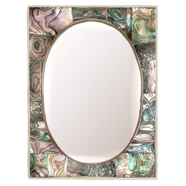 Silver Abalone Shell Photo Picture Frame 1950s For Sale - Image 13 of 13