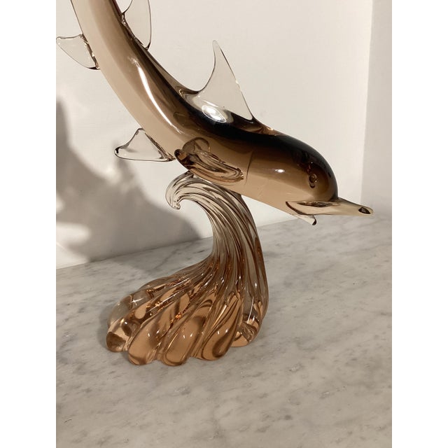 Murano Glass Dolphin attributed to Seguso, 1970s, in Flawless conditions. Designed 1970 to 1979 This piece is attributed...