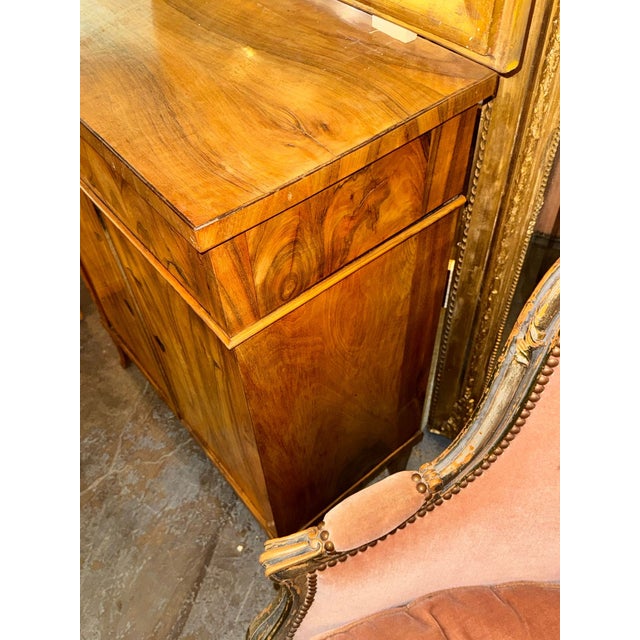 19th C. German Biedermeier Walnut Side Cabinet For Sale In Dallas - Image 6 of 7