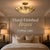 Elevate your lighting design with this stunning Scalloped Brass Semi Flush Mount Ceiling Light, a handcrafted art deco...