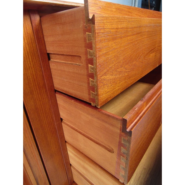 Mid 20th Century Danish Modern Dresser with Tambour Door by Art Furn For Sale - Image 9 of 12