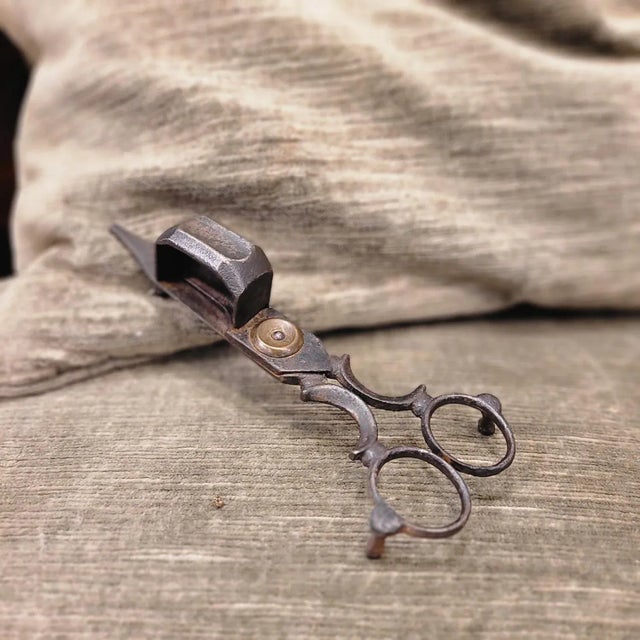 Snuffer scissors, candle snuffer, metal, around 1900 The snuffers are scissors that are used to extinguish lit candles or...