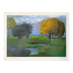 Golden Tree, Chase Chen Chenoff Lithograph, Signed in Pencil L.R.