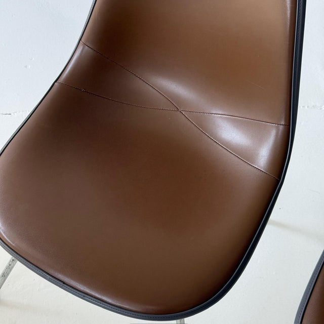 Mid-Century Modern 1970s Upholstered Shell Chairs by Charles + Ray Eames for Herman Miller- Set of 4 For Sale - Image 3 of 7