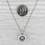 Silver 0.83ctw Floating Diamond Halo Pendant Necklace 14k White Gold 18.75" Box Chain For Sale - Image 8 of 9