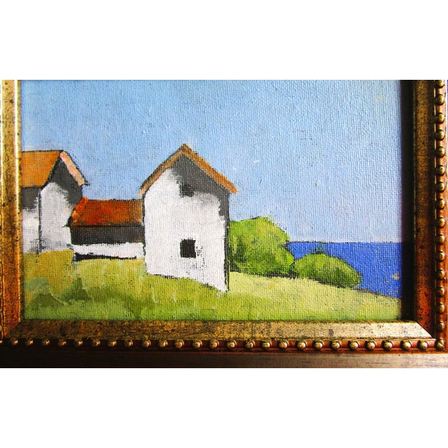 Contemporary Framed North Coast Cottage 4x6 Lynne French Pacific Landscape For Sale - Image 3 of 4