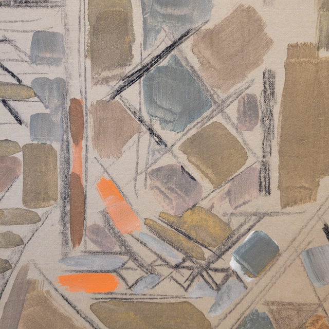 Black Reynold Henri Arnould, New York Subway, Early 20th Century, Canvas & Cardboard, Framed For Sale - Image 8 of 18