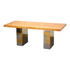 1960s Paul Evans Cityscape Burl Dining Table Desk