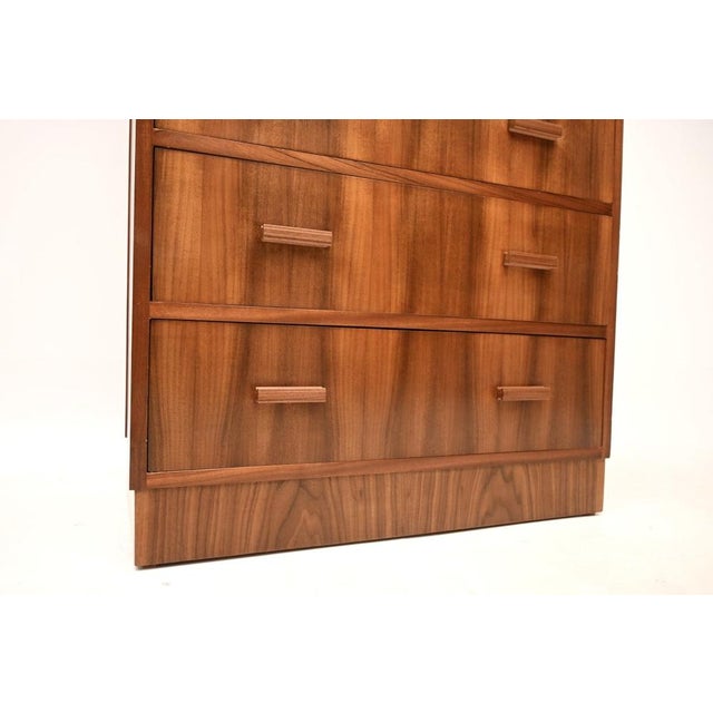Art Deco Figured Walnut Chest of Drawers, 1930 For Sale - Image 9 of 11
