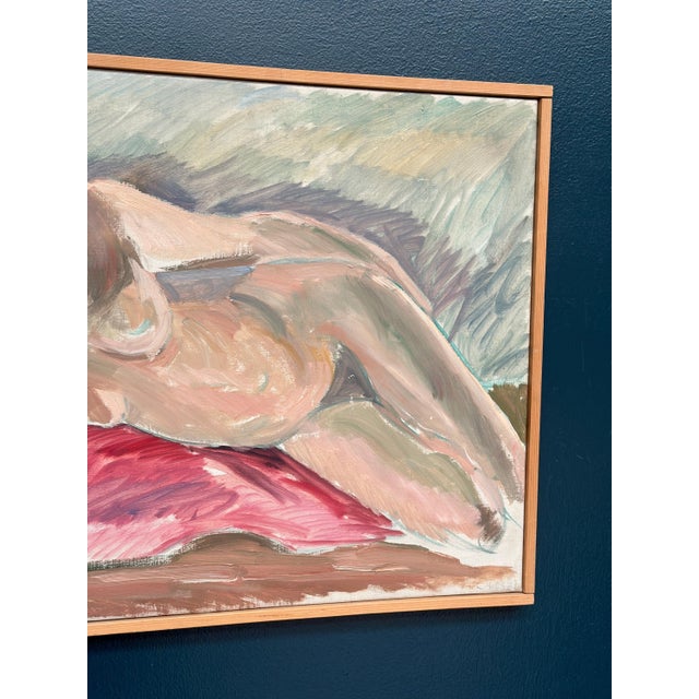 Arne Cassel, Lying Nude, 1960s, Oil on Canvas, Framed For Sale - Image 18 of 18
