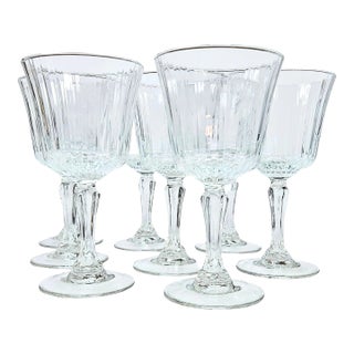 Fluted French Goblets- Set of Eight For Sale