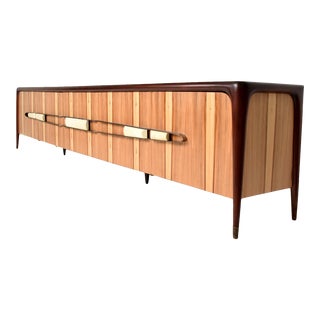 Mexican Modernist Long Credenza Attributed to Eugenio Escudero For Sale