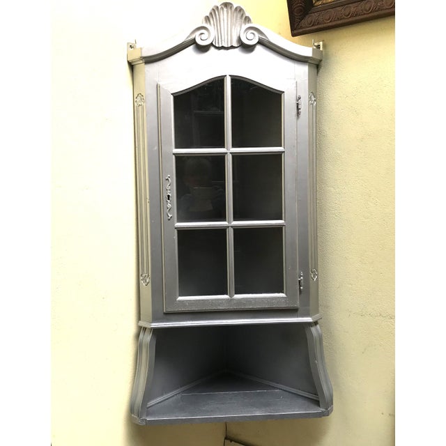 Corner Cabinet with Glass Doors, 1980s For Sale - Image 13 of 18