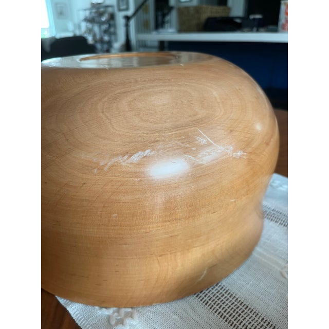 1970s Manzoni Pietro for Vietri Italian Olive Wood Salad Bowl Set- 7 Pieces For Sale - Image 11 of 11