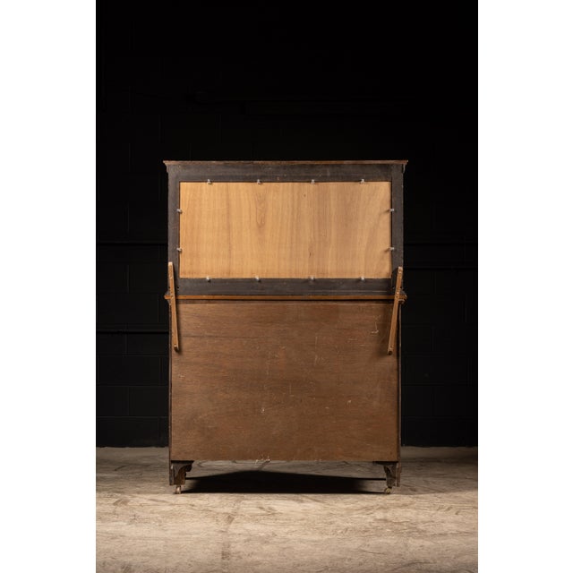 Antique Empire Revival Oak Clawfoot Sideboard With Mirror For Sale In Chicago - Image 6 of 11