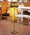 Mid 20th Century Mid-Century French Brass Music Stand on Stand With Lyre Motif For Sale - Image 5 of 9