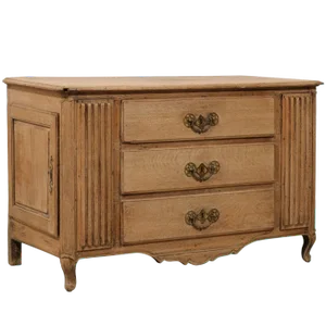 French 18th Century Buffet With Three Front Drawers and Two Side Doors