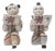 Vintage Chinoiserie Ceramic Kneeling Boy and Girl Figures - Set of 2 For Sale