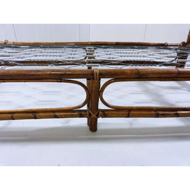 Bamboo and Rattan Bed, 1970s For Sale - Image 9 of 13