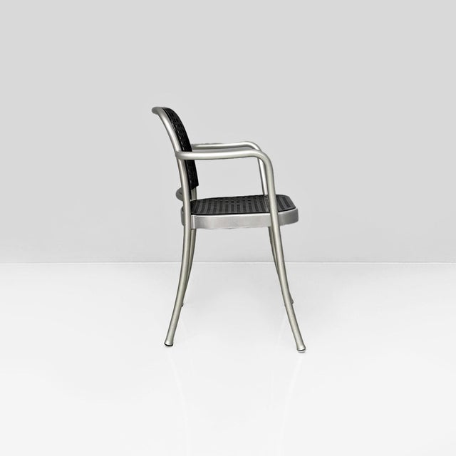 Vico Magistretti Italian Modern Chairs in Silver by Vico Magistretti for De Padova, 1980s, Set of 4 For Sale - Image 4 of 18