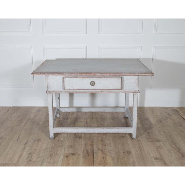 Swedish Country Pine Table with Drawer, circa 19th Century For Sale - Image 4 of 8