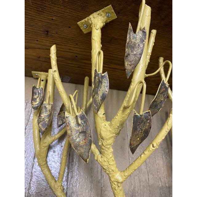 Metal Mid-Century Italian Iron Tole Console and Mirror Set - 2 Pieces For Sale - Image 7 of 13