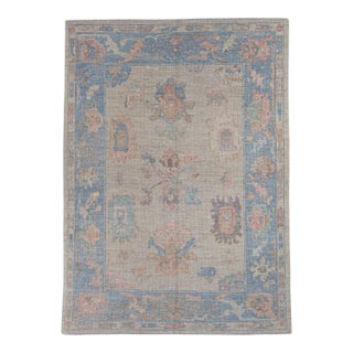 Turkish Oushak Rug 5'2" x 7'3" For Sale